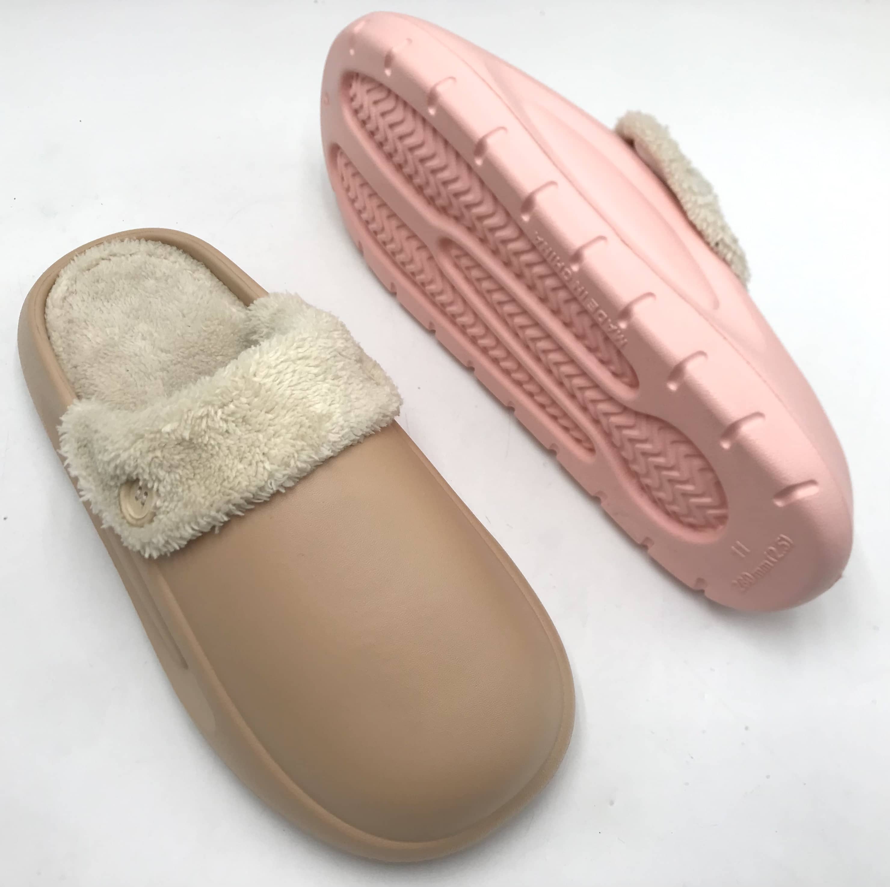 Cotton Slippers With Removable Buttons