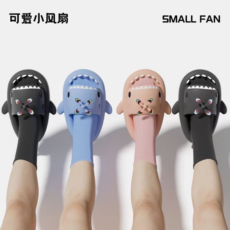 Rotating Fan Shark Slippersfor Children