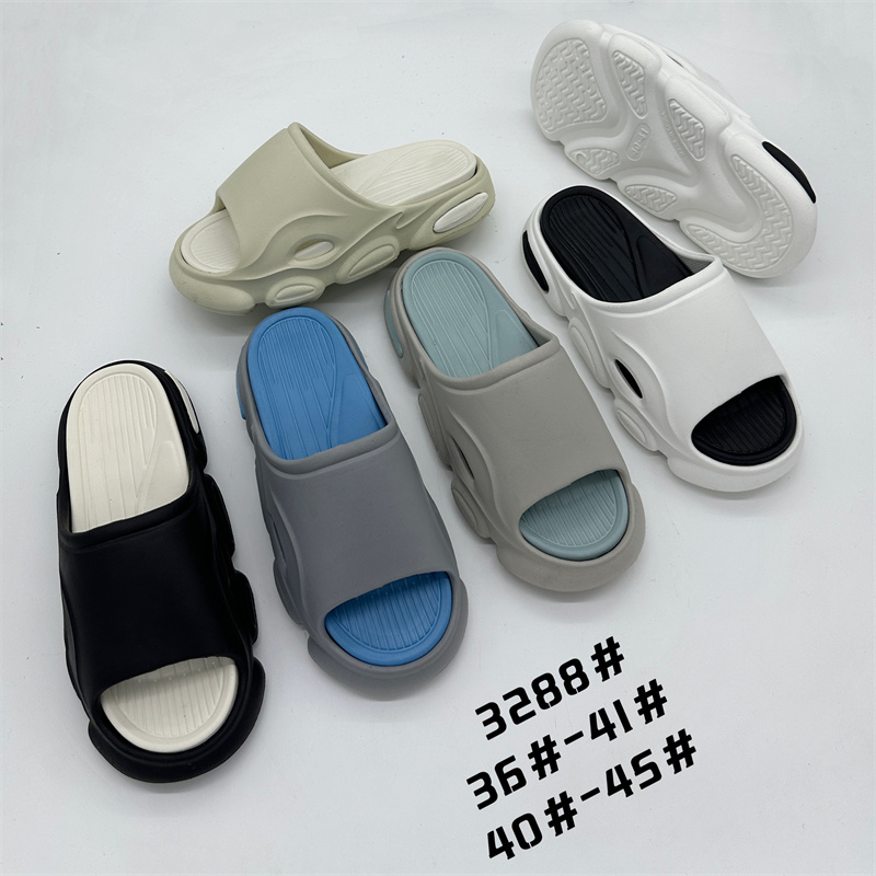 Double Color Summer Flat Slide Slipper