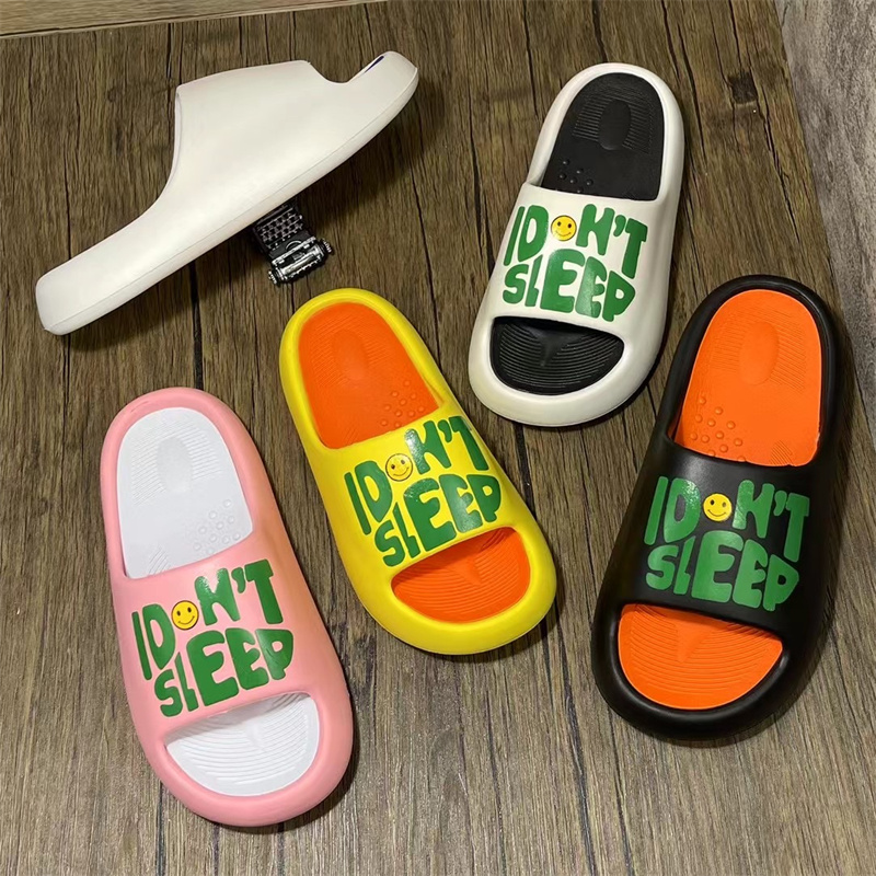 Double Color Flat Slide Slipper